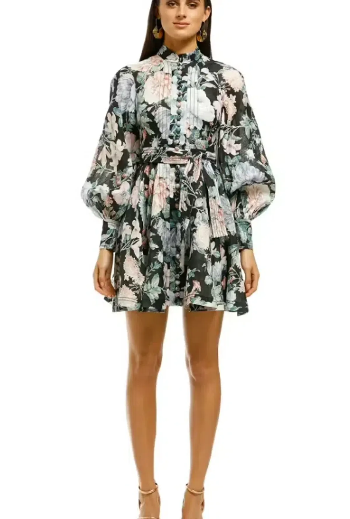 Zimmermann Verity Rouleau Short Dress Floral Size 0P/Au 6 - Image 2
