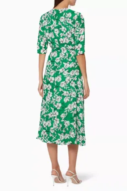 La Maison Talulah That Forever Feeling Midi Dress Green Floral Size 8 for rent on The Volte - image 3