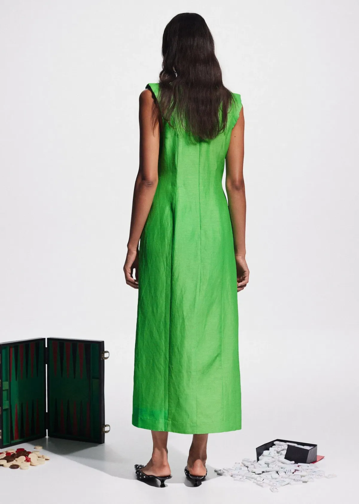 Alemais Dazzle Midi Dress Green Size 8 - Image 3
