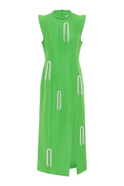 Alemais Dazzle Midi Dress Green Size 8 for rent on The Volte - image 4