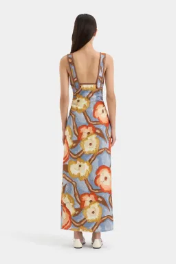 Sir the Label Avery V Neck Midi Dress Camellia Floral Print Size 2 / AU 10 for rent on The Volte - image 2