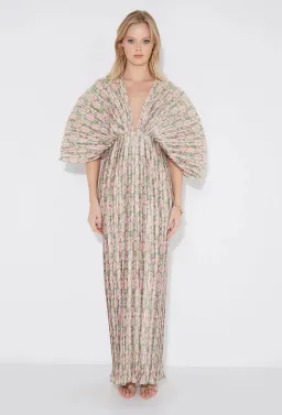 Sonya Moda Gianna Forever Dress Olive Pink Floral Size 8 for rent on The Volte - image 1