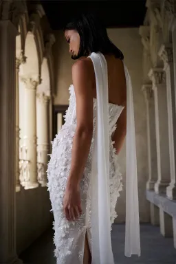 Eliya The Label Paulina Midi Dress White Size M / AU 10 for rent on The Volte - image 4