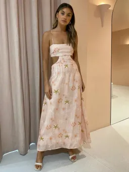 Issy Evelyn Dress in Palm Beach Pink Size XS / AU 6 for rent on The Volte - image 1