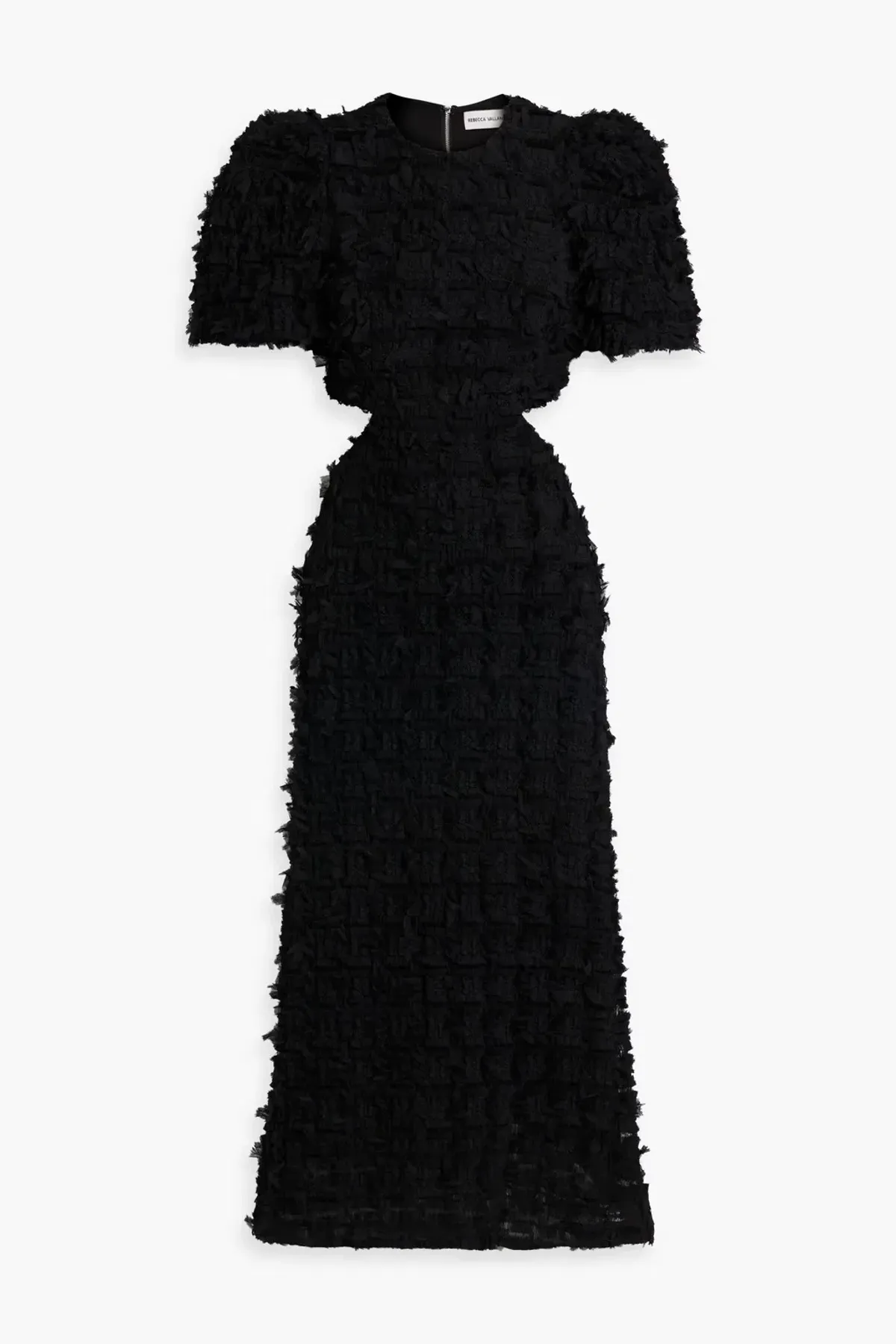 Rebecca Vallance Cherie Amour Puff Sleeve Midi Dress Black Size 10 - Image 3
