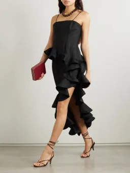 Zimmermann Harmony Tango Ruffled Dress Black Size 3 / AU 14  for rent on The Volte - image 1