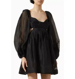 Zimmermann Harmony Bralette Mini Dress Black Size 2 / AU 12  for rent on The Volte - image 2