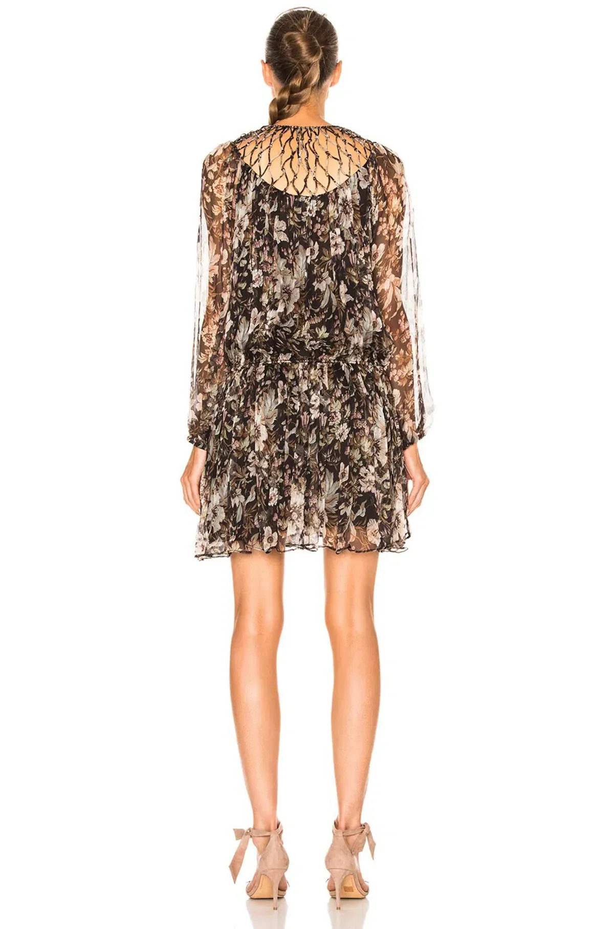 Zimmermann Gossamer Lattice Drawn Mini Dress Floral Size 0 / AU 8 - Image 2