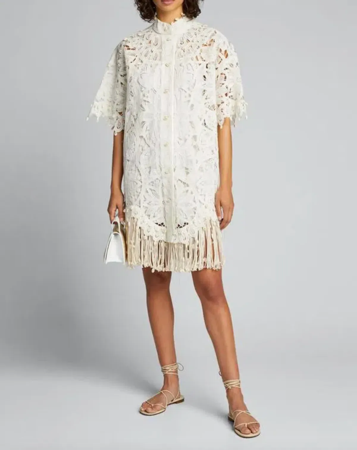 Zimmermann Wavelength Shirt Dress Ivory Size 0 / AU 8 - Image 1