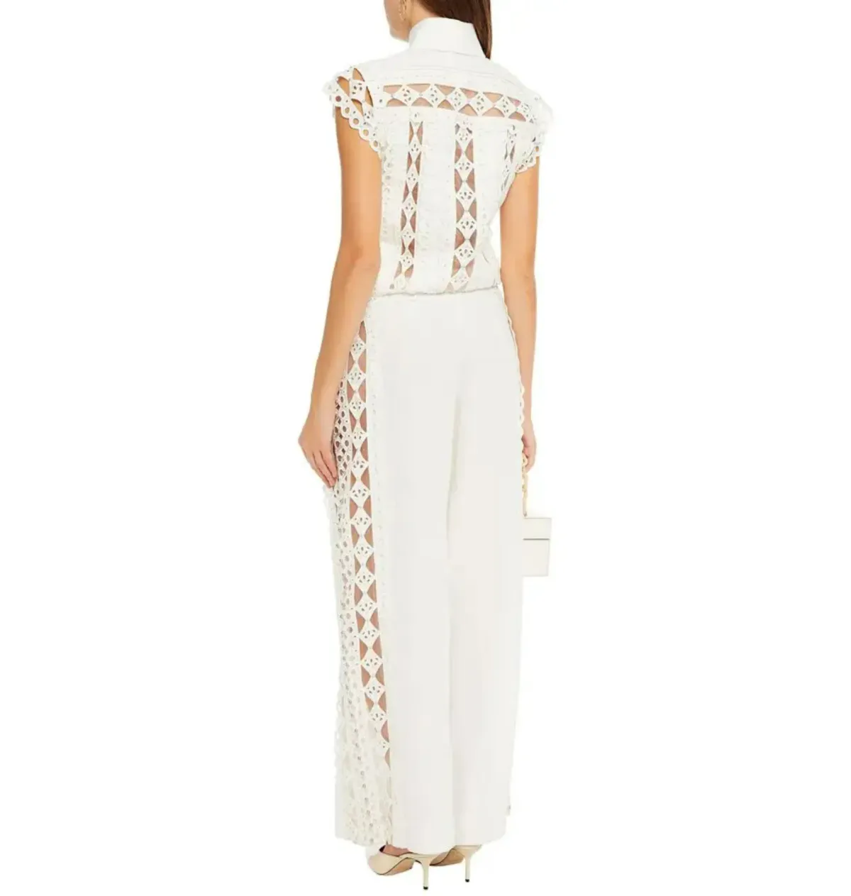 Zimmermann Moncur Studded Jumpsuit Ivory Size 0 / AU 8 - Image 2