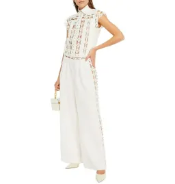 Zimmermann Moncur Studded Jumpsuit Ivory Size 0 / AU 8  for rent on The Volte - image 1