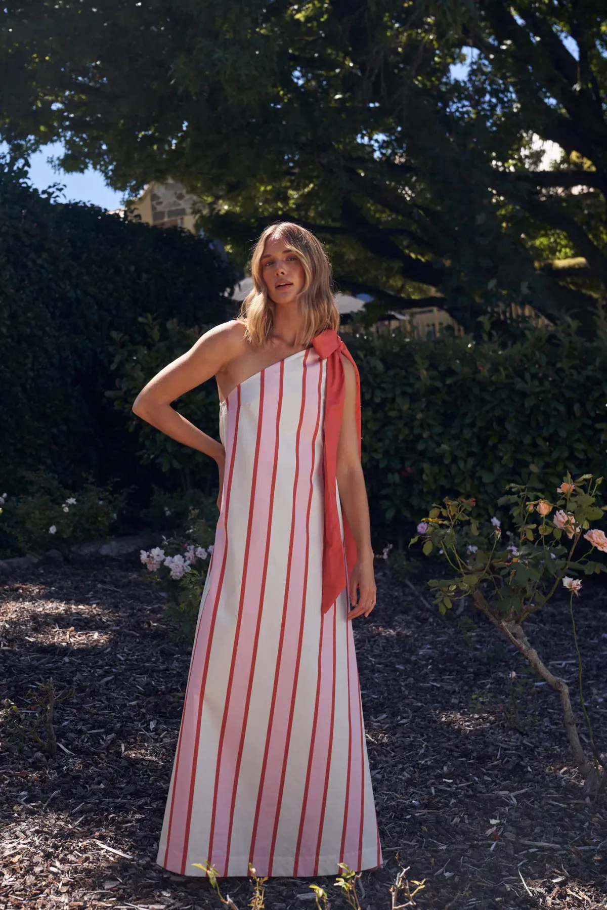 Aston Studio Mila Dress in Hana Stripe Size AU 8 - Image 2