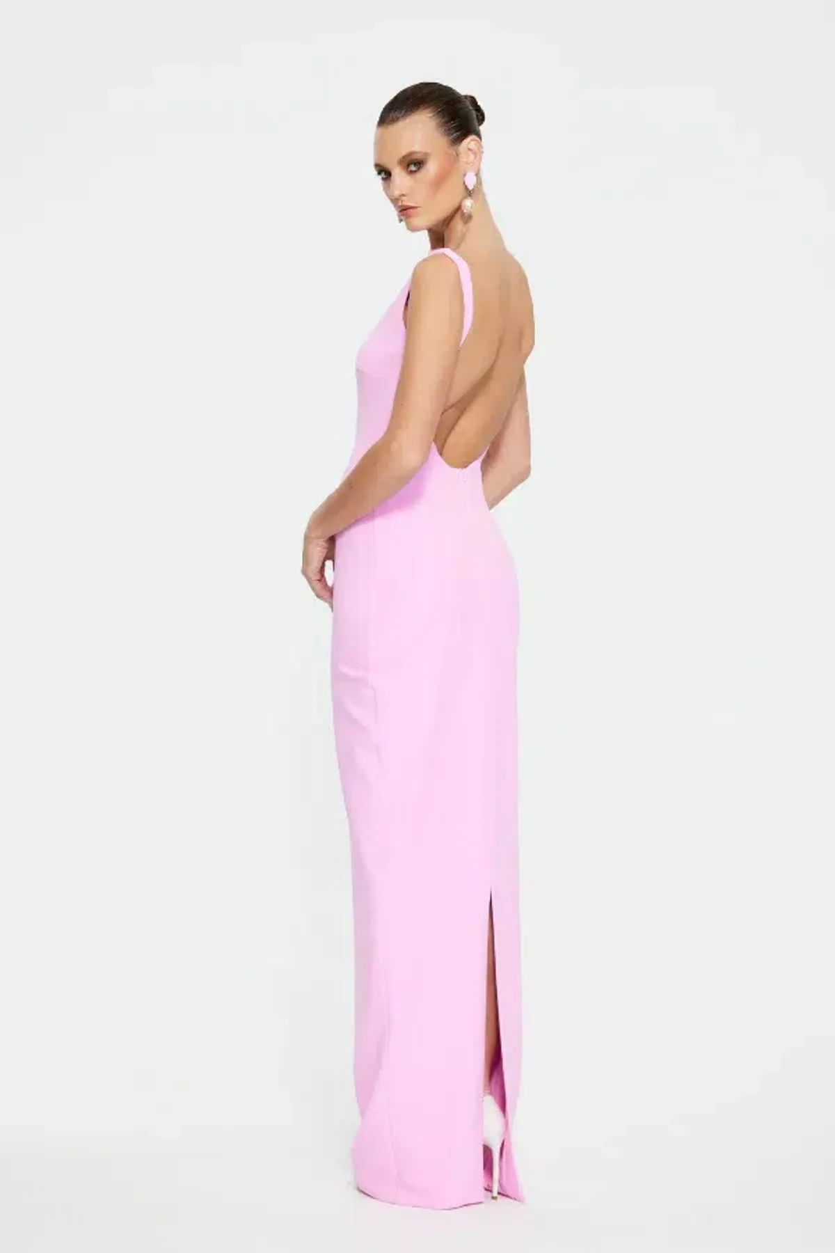 Effie Kats Verona Gown In Taffy Pink Size XS/Au 6 - Image 2