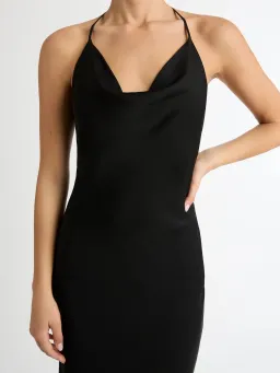 Sheike Ivy Draped Maxi Dress Black Size 10 for rent on The Volte - image 2