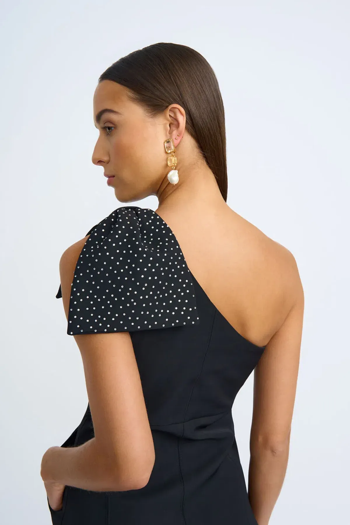 By Johnny Black Tie Bow Gown Black Size 10 - Image 5