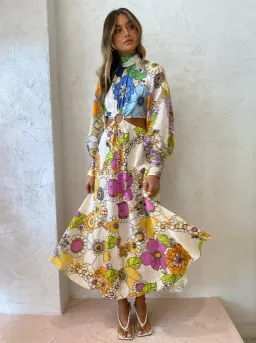 Alemais Farrah Cut Out Midi Dress Floral Size 8 for rent on The Volte - image 5