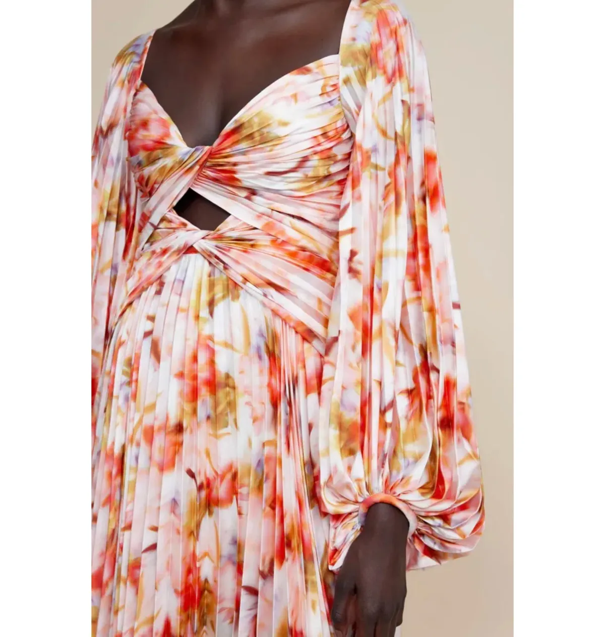 Acler Aurora Midi Dress Rouge Medley Print Size AU 10 - Image 2