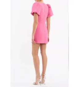 Rebecca Vallance Aubree Flower Mini Dress Pink  Size 8 for rent on The Volte - image 3