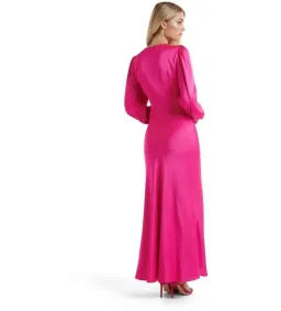 Forever New Wren Long Sleeve Twist Maxi Dress Valley Pink Size 16 for rent on The Volte - image 3