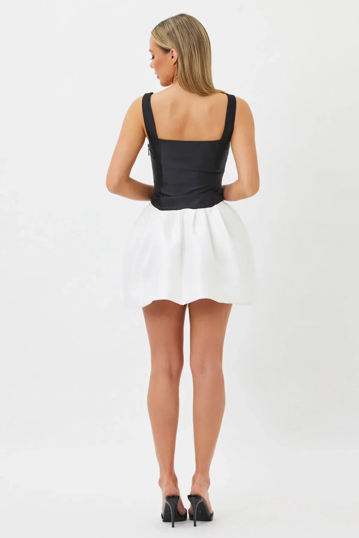 Bianca & Bridgett Alba Mini Dress Black/White Size 8 - Image 3