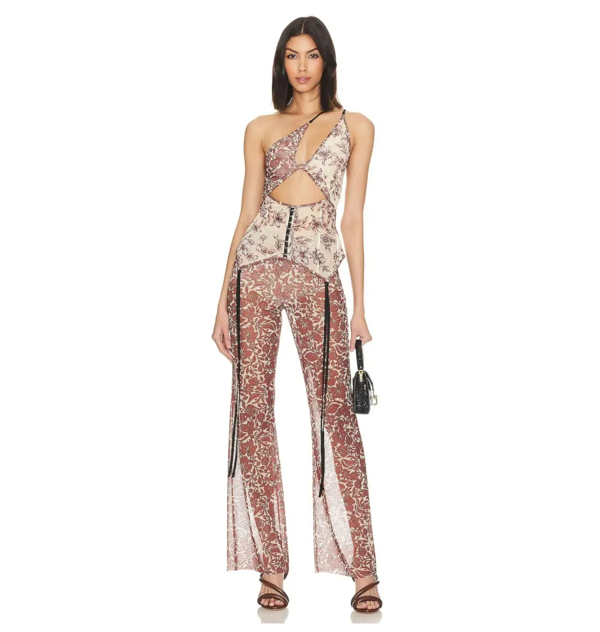BEC AND BRIDGE Nova Strappy Top floral size 10 and Priya Pant Set floral size 6 - Image 2