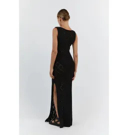 Dissh Sorrento Crochet Dress Black Size AU 10 for rent on The Volte - image 3
