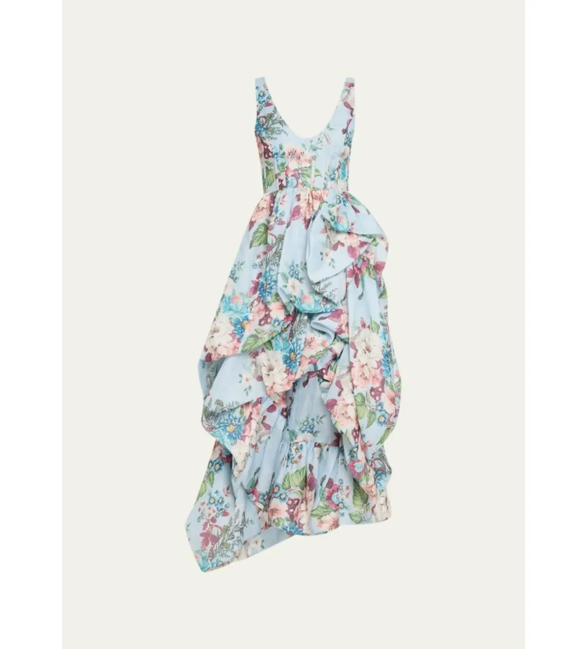 Zimmermann Matchmaker Draped Midi Dress Floral Size 3/AU 14 - Image 5