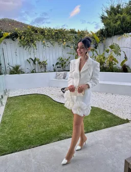 Acler Hampstead Blazer Dress In Ivory Size AU 8 for rent on The Volte - image 3