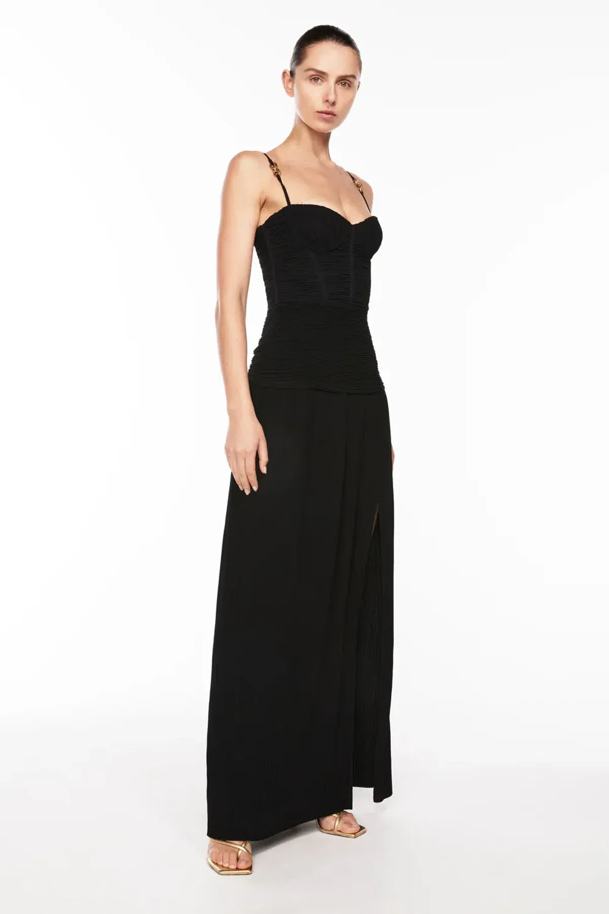 Manning Cartell Double Time Pleat Dress Black Size 8 - Image 5