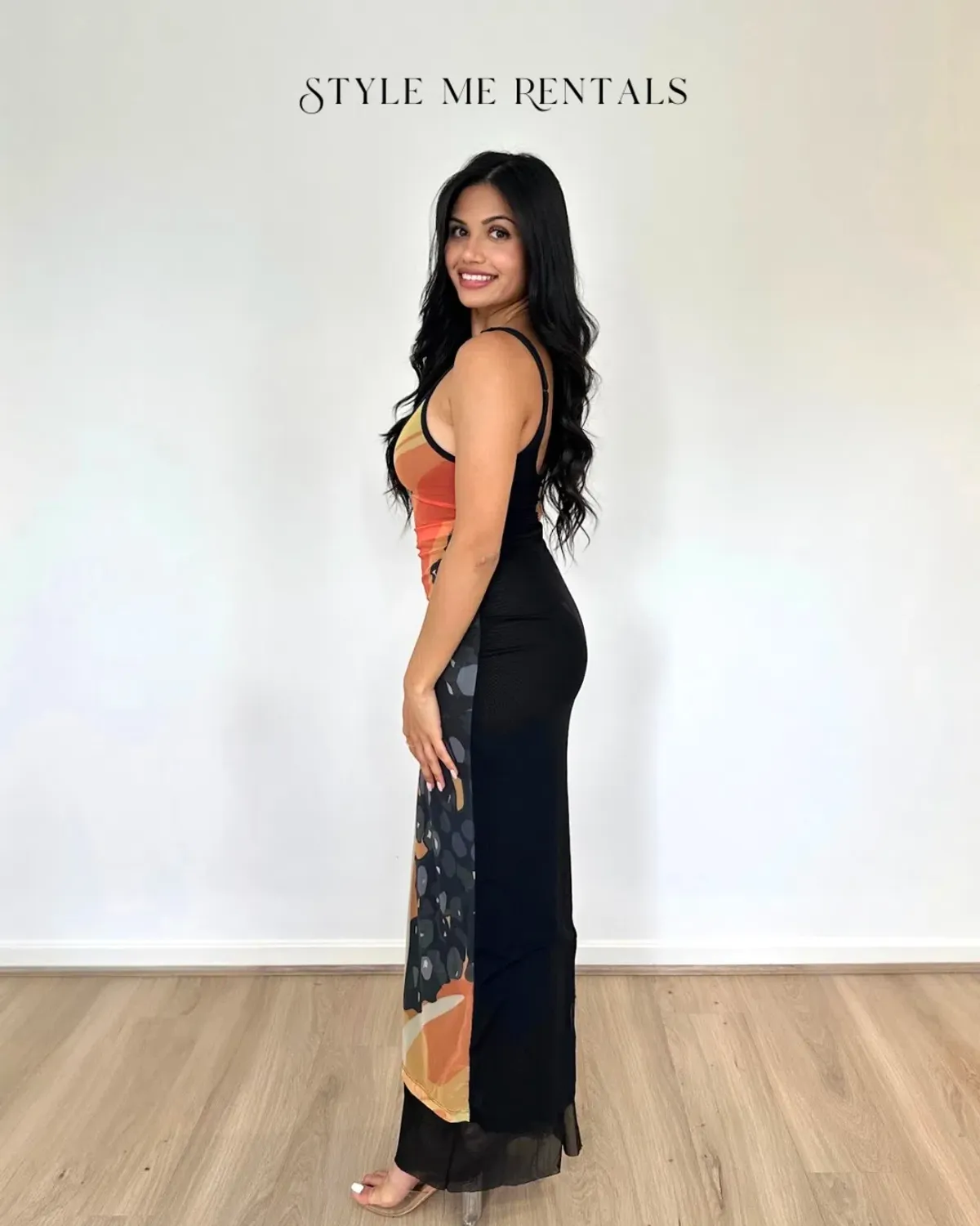 Jefre Sèi Papaya Midi Dress Papaya Print Black Size S - Image 4