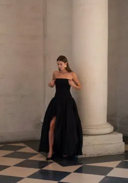 Aje Violette Bubble Hem Maxi Dress Black Size 8 for rent on The Volte - image 4