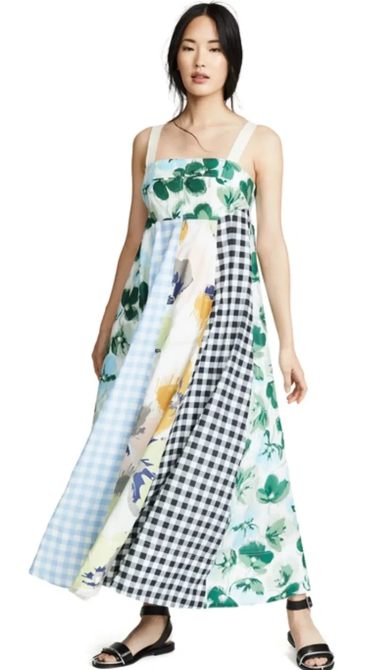 Lee Mathews Bridget Mixed Print Apron Dress In Multi Size 6 - Image 4