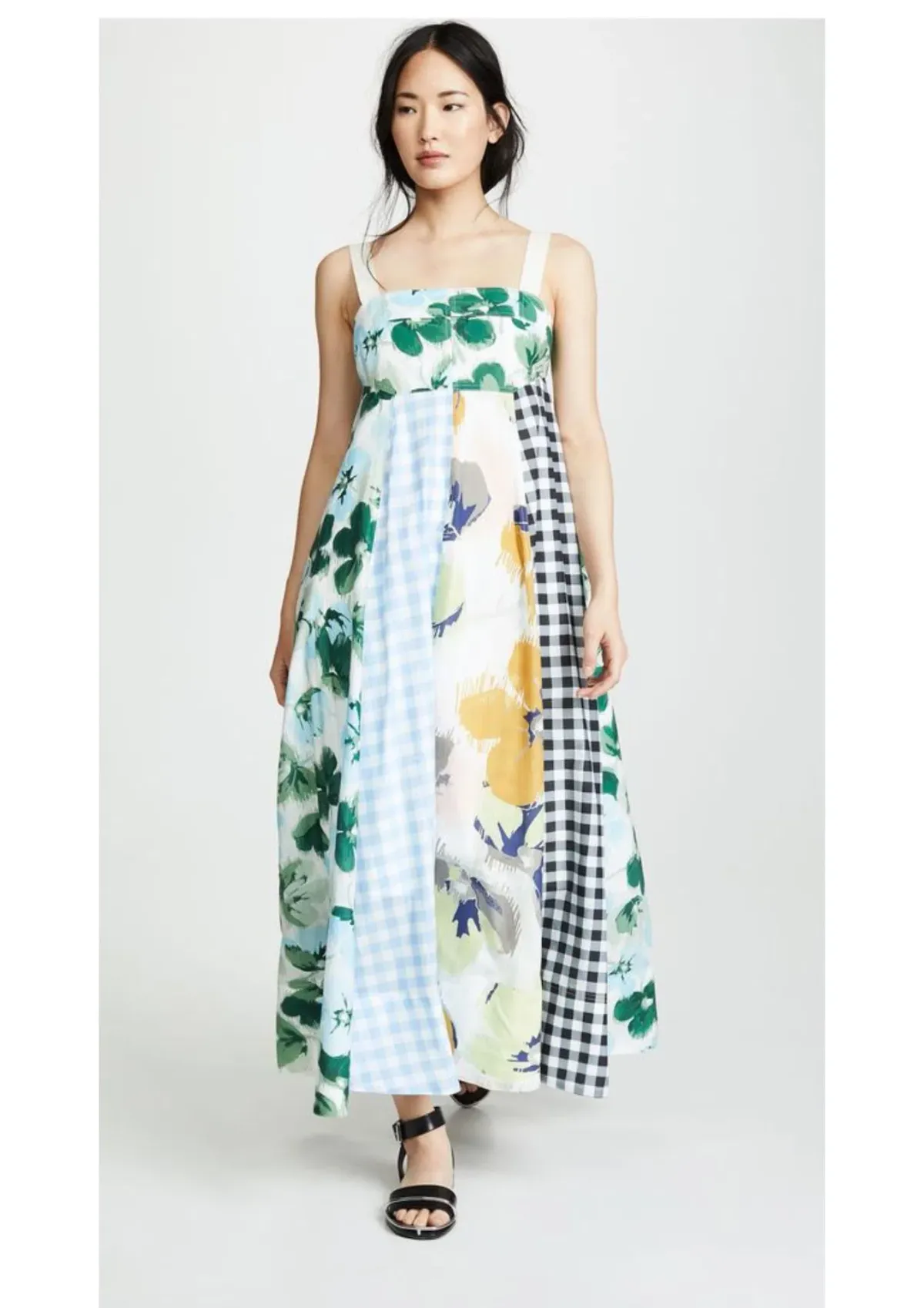 Lee Mathews Bridget Mixed Print Apron Dress In Multi Size 6 - Image 3