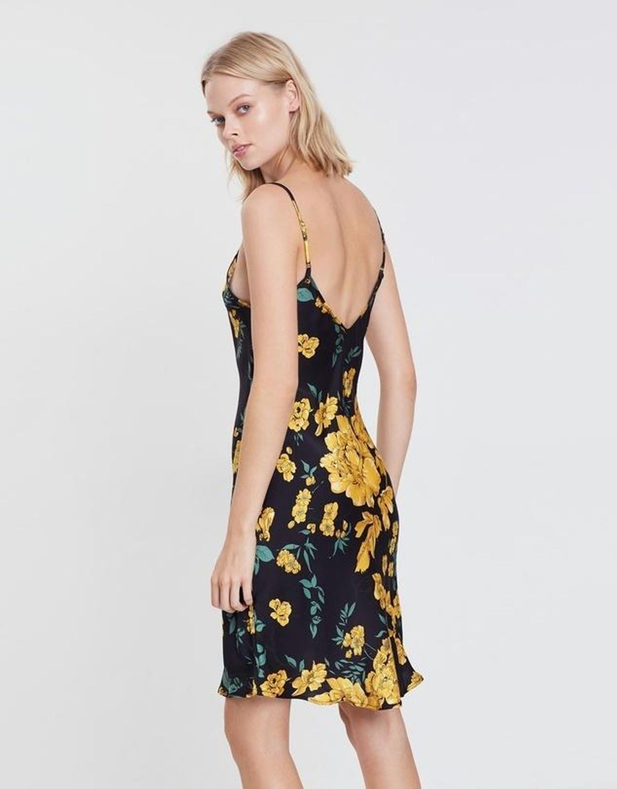 Silk Laundry 90's Silk Slip Dress Floral - Image 3