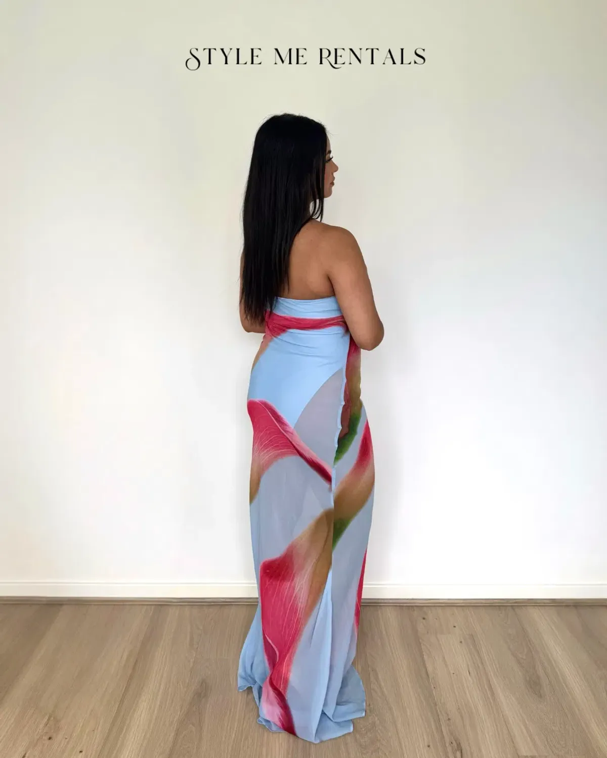 HNTR the Label Alessia Maxi Dress Calla Print Size M - Image 3