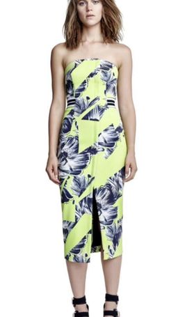 Manning Cartell Fragmented Floral Strapless Dress Green for rent on The Volte - image 1