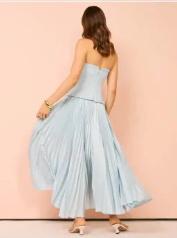 Acler Avonlea Midi Dress In Celeste Blue Size 6 for rent on The Volte - image 3