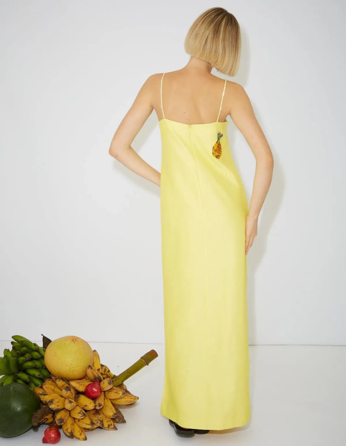 Alemais Diamond Dancer Midi Dress Yellow Size 8 - Image 2