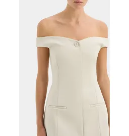 SIR THE LABEL Sandrine Off Shoulder Tailored Mini Dress ECRU Size 0 / AU 6 for rent on The Volte - image 2