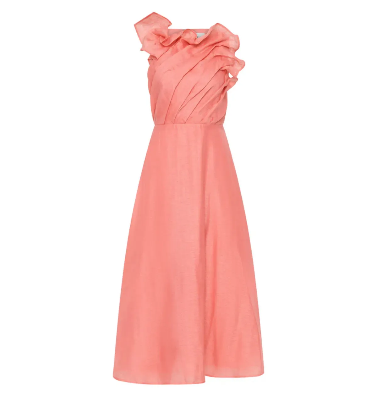 Aje Genesis Midi Dress Washed Coral Size AU 10 - Image 4