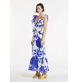 Sir The Label Vivi Frill Dress Merce Abstract Print Size AU 6 for rent on The Volte - image 2