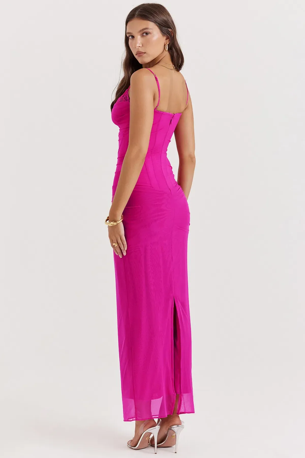 House of CB Nalini Maxi Dress Fuchsia Size XS - Image 2