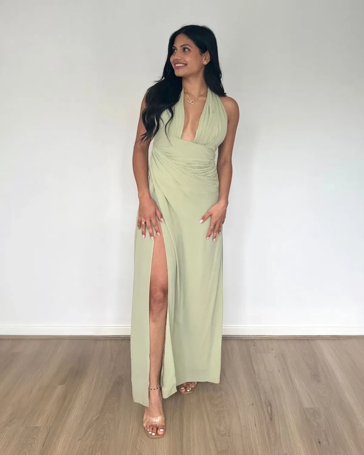 Calia Collection Antonia Dress Sage Size 8 - Image 4