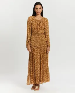 Shona Joy sunset Cut-Out Dress in Turmeric Size 8 for rent on The Volte - image 1