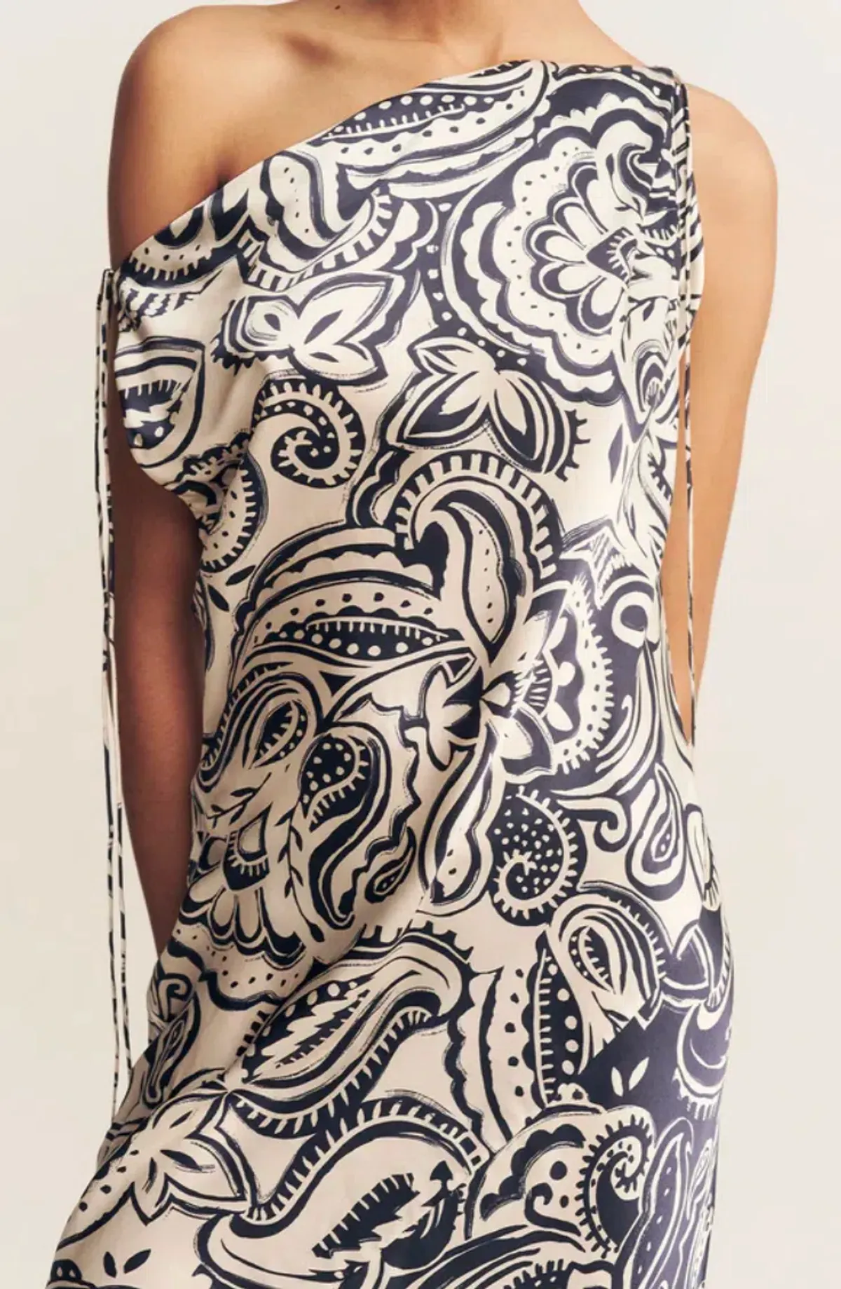 Shona Joy Anthea Silk Tie Maxi Dress Print Size 14 - Image 2