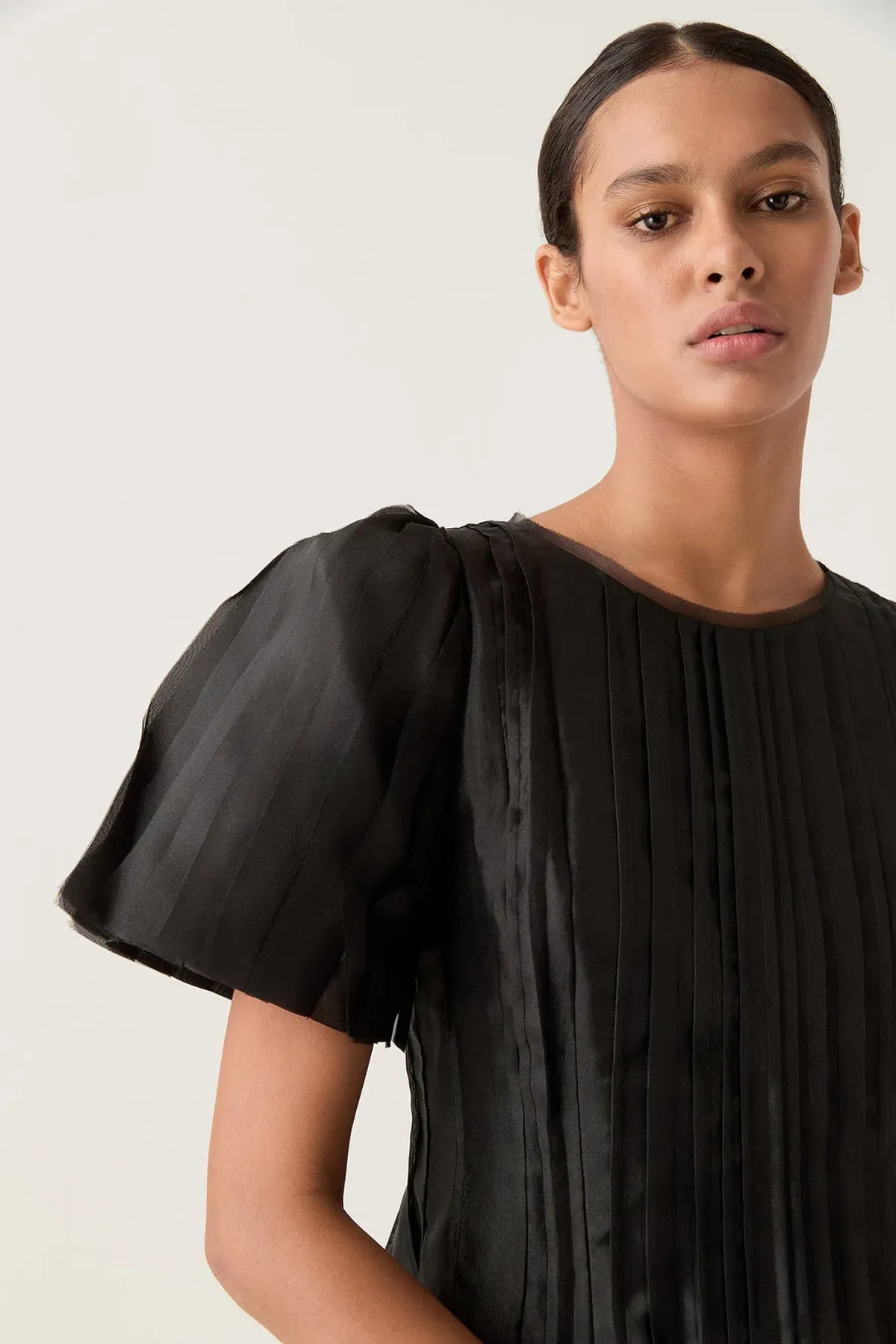 AJE Nova Pleated Midi Dress Black Size 10  - Image 2