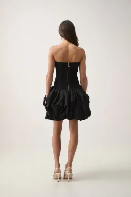 Aje Violette Bubble Hem Mini Dress Black Size 8 for rent on The Volte - image 3