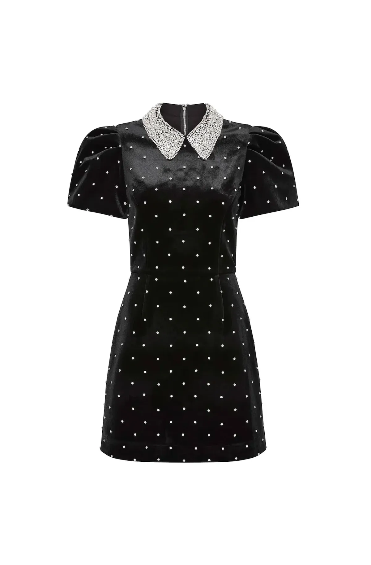 Rebecca Vallance Alisa Puff Sleeve Mini Dress Black Size 14 - Image 5