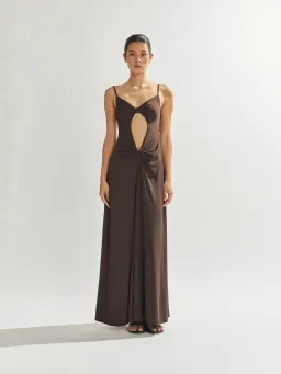 One Mile the Label Sammy Dress Brown Size 8 for rent on The Volte - image 1