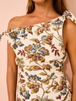 Sir the Label Eleanora Tie Shoulder Midi Dress Viola Floral Print Size 3 / AU 12  for rent on The Volte - image 2
